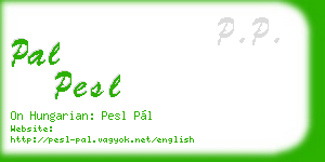 pal pesl business card
